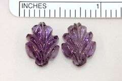Delicate Carved Amethyst Pair