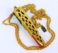 Kenneth J. Lane Lipstick Pendant & Chain