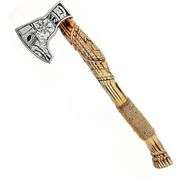 Carbon Forged Viking Axe with Rosewood Handle