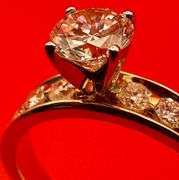 14K Two-Tone Gold Diamond Engagement Ring of 1 ct