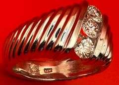 14K White Gold Round Brilliant Cut Ring 1.10ct