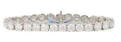 New 20.77ctw Round Diamond Tennis Bracelet in 14K