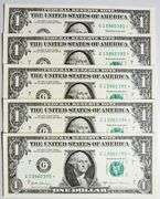 (5) Superb Crisp $1 2017A Star Notes Chicago-Consecutive!!