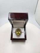 Extremely fine Victorian citrine and diamonds ring on silver