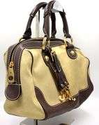 Celine gold and brown durable handle bag