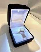 Sparkling 2.75 Ct Ambeer Ice Princess Cut Lab Simulated Diamond Ring