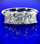 Sparkling 3.25 Ct  White Fire Mossanite Ring