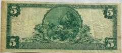 $5 First Natl  Bank Mount Joy Pa 1902 Picture Back National Note