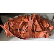 Large Full Grain Leather Duffel Bag