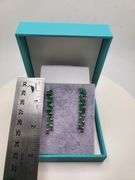 Very high quality hand made emerald on silver earrings