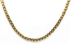 Italian 10kt Yellow gold curb link chain necklace