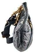 Chanel Dark Blue Crumpled Grained Calfskin Coco Pleats Hobo Bag