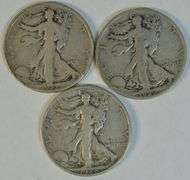 Scarce 1923-S, 1927-S, & 1928-S Walking Liberty Half Dollars