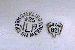 Vintage Mexico Sterling JLA Wide Domed Bangle Bracelet