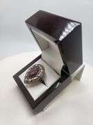 Extremely fine Victorian ruby and diamonds ring on silver