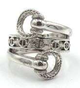 925 Sterling silver Judith Ripka Vienna bypass ring