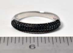 Black Spinel Gemstone Ring in Sterling Silver
