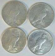 4 Better date Peace Silver Dollars in high grades: 1924-S, 25-S, 26-S, & 1934-D.