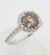 1.49CTW Chocolate Diamond Halo Ring