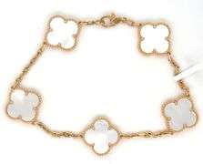 18KT Yellow Gold Mother Of Pearl Bracelet