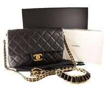 Chanel Medium Black Quilted Caviar Chain Soul Flap Bag