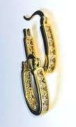 Sparkling 14 Kt Gold Plated Princess Cut Lab Simulated Diamond Earrings