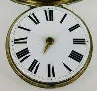 Early English Fusee Onion Pocket Watch & Key, Works