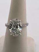 CERTIFIED BRAND NEW 14K WHITE GOLD DIAMOND ENGAGEMENT RING. 5.75 CARATS.
