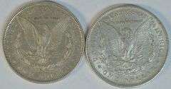 Upper end 1879-O & 1881-P Morgan Silver Dollars