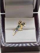 18k gold pendent, Parrot