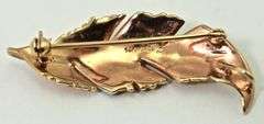 Beautifully Made 14K Rose Gold Leaf Brooch/Pendant