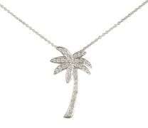 Tiffany & Co. 0.25ctw Diamond Palm Tree Pendant Necklace in Platinum