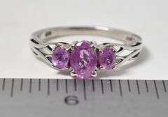 Pink Topaz Gemstone Ring in Sterling Silver