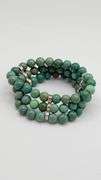 925 Sterling Silver  Turquoise Three Strand Bracelet