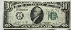 $10 1928 Numerical Fed Reserve Note