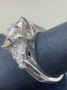 14K White Gold Trillion & Princess Cut 2.50 Carat Diamond Ring