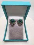 Extremely fine Victorian Emerald and diamonds and sapphire earrings