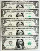 (5) Superb Crisp $1 2021 Star Replacement Notes Cleveland-Consecutive!!