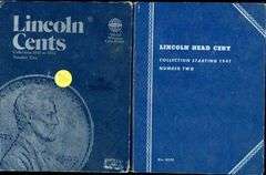 2 Lincoln Wheat Cent Albums: 1941 – 1974+
