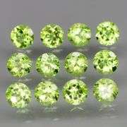 Round cut! Untreated! Matched! 4.63ct Peridot set!