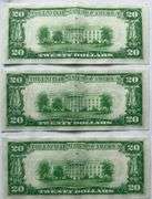 Three AU/Unc Consecutive  1934 $20 Cleveland FRN.