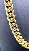 Huge Limited 148.3 Grams MLB 14 Kt Gold Plated Curb Link Necklace