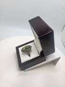 Extremely fine Victorian natural sapphire and diamonds ring on silver