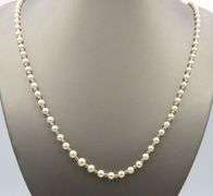 4.5-5mm pearl and gold ball necklace in yellow gold
