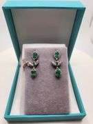 Extremely fine Victorian Emerald and diamonds earrings
