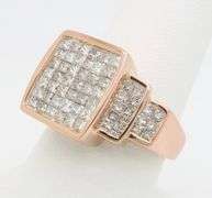 Invisible Set 3.76CTW Diamond Ring Crafted in Rose Gold