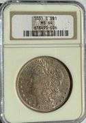 1881 S NGC Morgan MS 64
