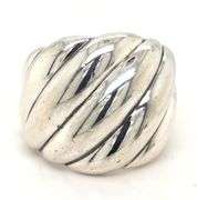 925 Sterling silver David Yurman Sculpted Cable ring