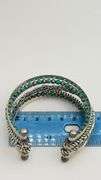 925 Sterling Silver Carolyn Pollack Stack Turquoise Cuff Bracelet