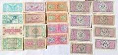 Lot of Twenty Five Military Payment Certificates.